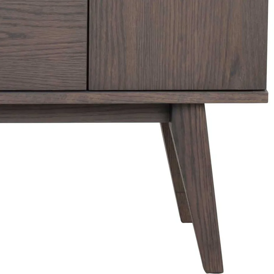 Clearance Wohnen 150x85x40 Skandi Sideboard in Eiche Dunkelbraun - Lomarios