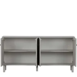 New Wohnen 160x78x46 Skandi Sideboard 4-türig in Grau - Huvina