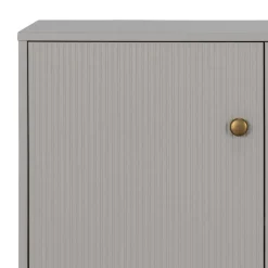 New Wohnen 160x78x46 Skandi Sideboard 4-türig in Grau - Huvina