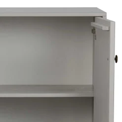 New Wohnen 160x78x46 Skandi Sideboard 4-türig in Grau - Huvina