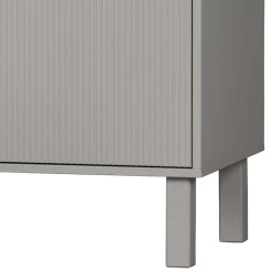 New Wohnen 160x78x46 Skandi Sideboard 4-türig in Grau - Huvina