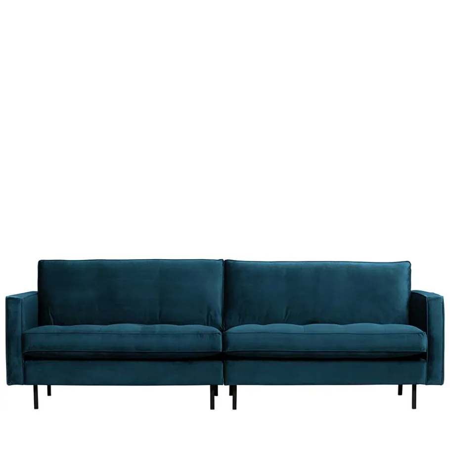 Best Wohnen 275x83x88 Sofa mit blauem Bezug aus Samt - Cumagon