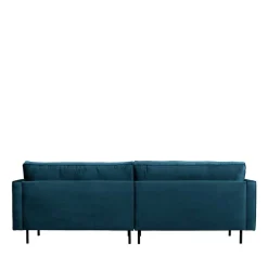 Best Wohnen 275x83x88 Sofa mit blauem Bezug aus Samt - Cumagon