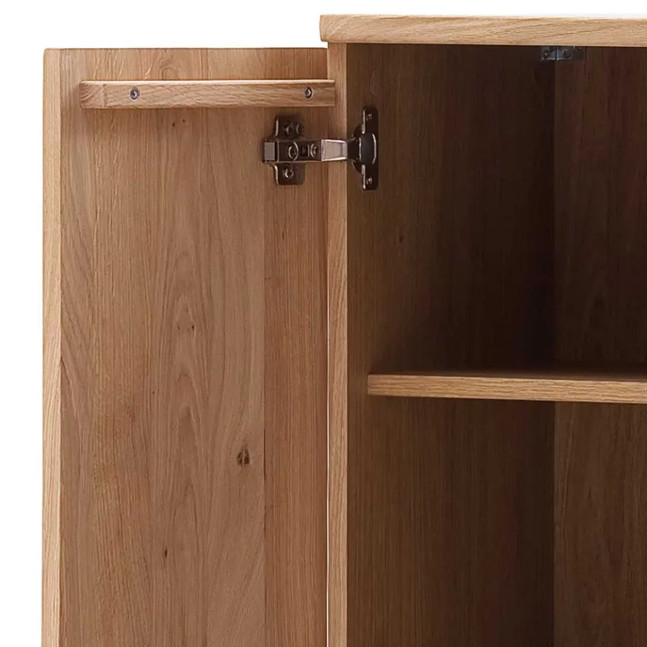 Hot Wohnen 90x136x37 Stauraumvitrine als Highboard - Crupean