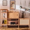 Online Wohnen 190x123x46 Stufiges Regal mit Schiebetüren - Indrya