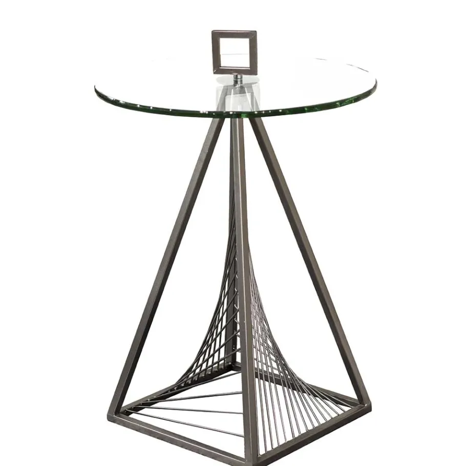 Clearance Wohnen 45x57x45 Tisch mit Design Pyramiden Gestell - Soveltra
