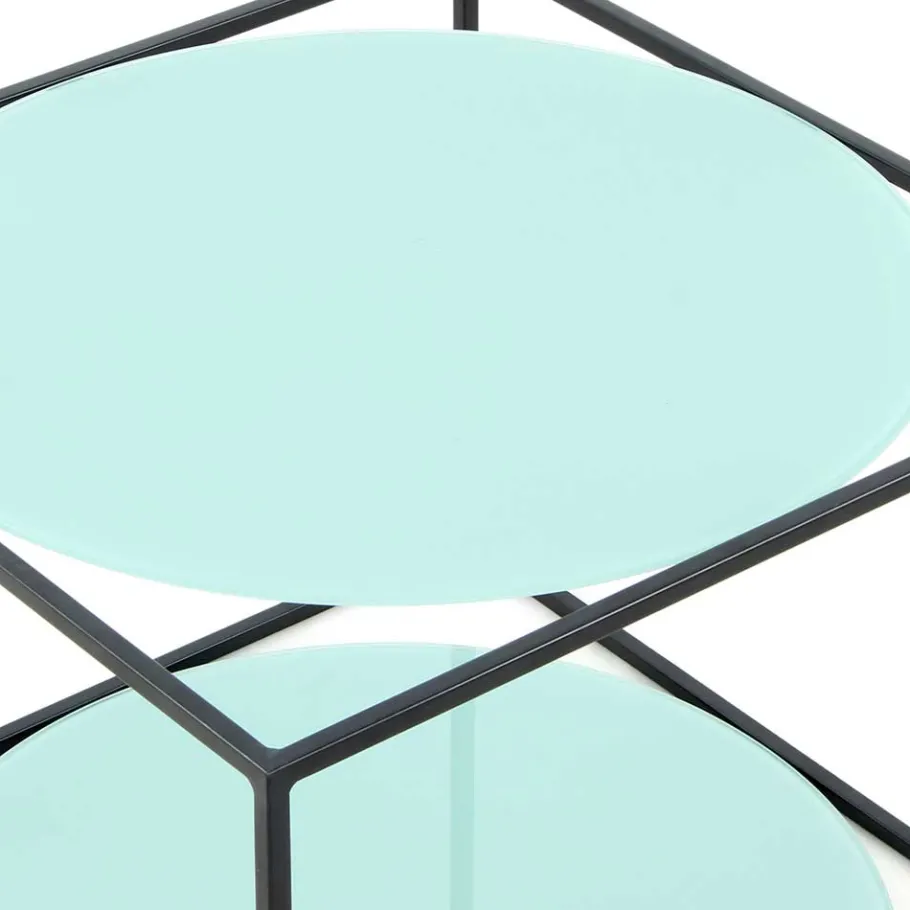 Best Wohnen 50x36x50 Tischchen in Mintgrün & Schwarz - Vita