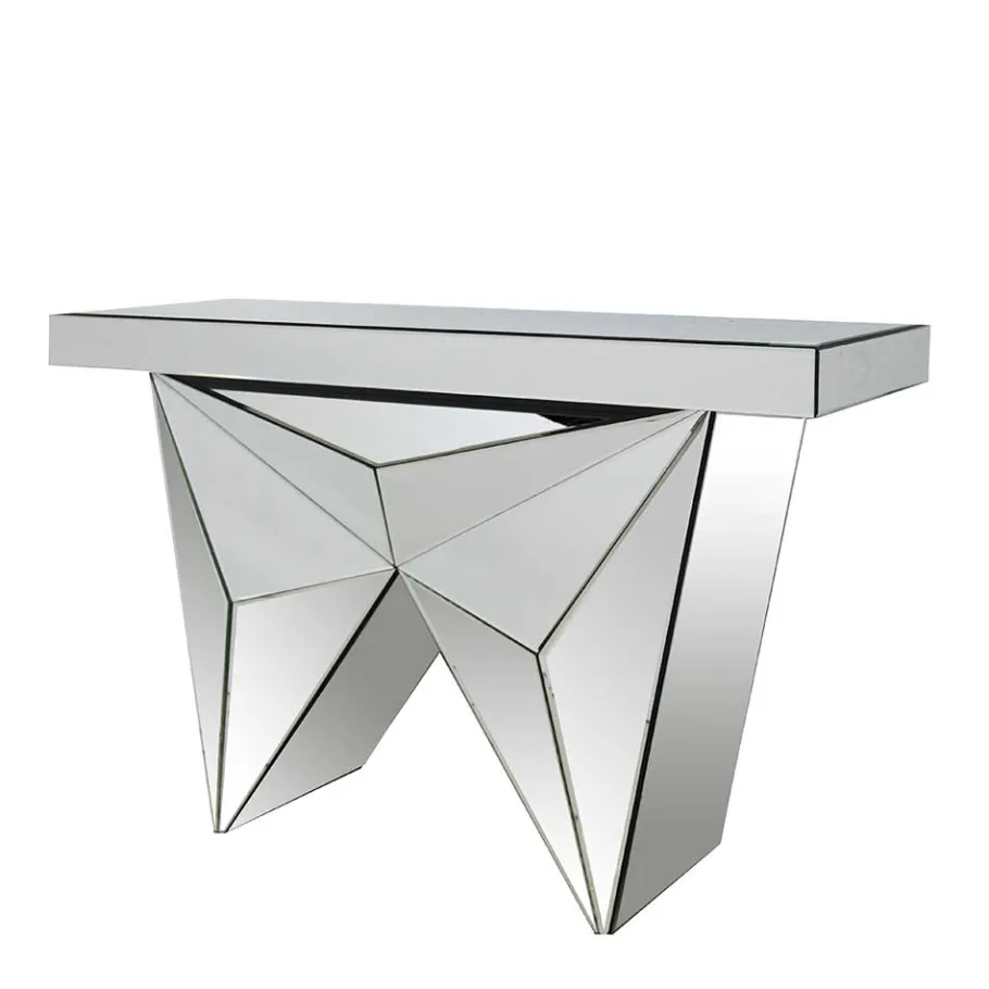 Discount Wohnen 120x81x36 Tischkonsole aus Spiegelglas - Aknita