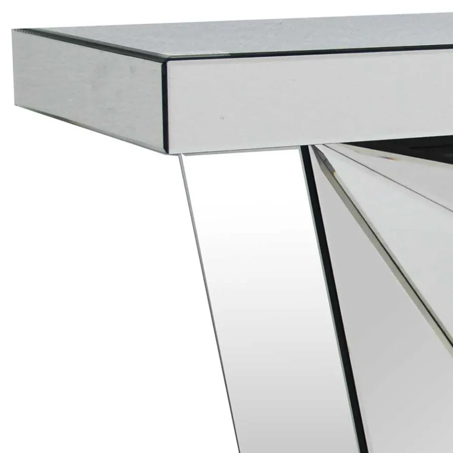 Discount Wohnen 120x81x36 Tischkonsole aus Spiegelglas - Aknita
