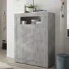 Discount Wohnen 110x144x43 Türen-Highboard in Beton Dekor - Eman