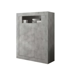 Discount Wohnen 110x144x43 Türen-Highboard in Beton Dekor - Eman
