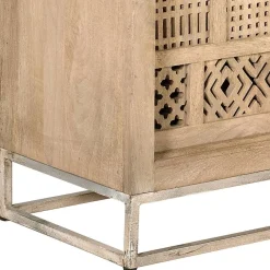 Clearance Wohnen 90x90x40 Türen-Kommode mit Ethno Flair - Valuta