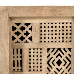 Clearance Wohnen 90x90x40 Türen-Kommode mit Ethno Flair - Valuta