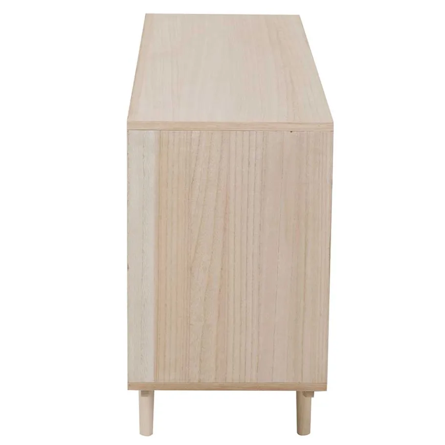 Clearance Wohnen 100x65x36 2-türige Kommode mit drei offenen Fächern - Oncinasa
