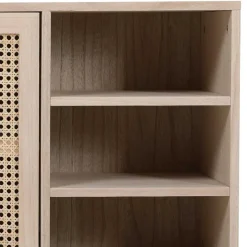 Clearance Wohnen 100x65x36 2-türige Kommode mit drei offenen Fächern - Oncinasa