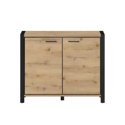 Best Wohnen 112x91x41 2-türige Kommode mit Metallgriffen - Zavorra