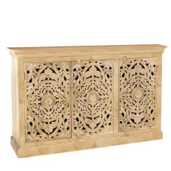 Sale Wohnen 140x90x40 3-türige Kommode mit Schnitzerei - Runiasa