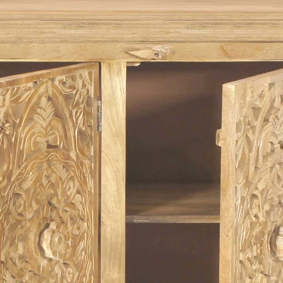 Sale Wohnen 140x90x40 3-türige Kommode mit Schnitzerei - Runiasa