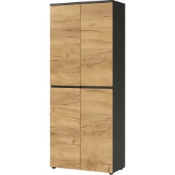 Hot Wohnen 80x197x40 2-türiger Aktenschrank in Wildeiche Optik - Contrage