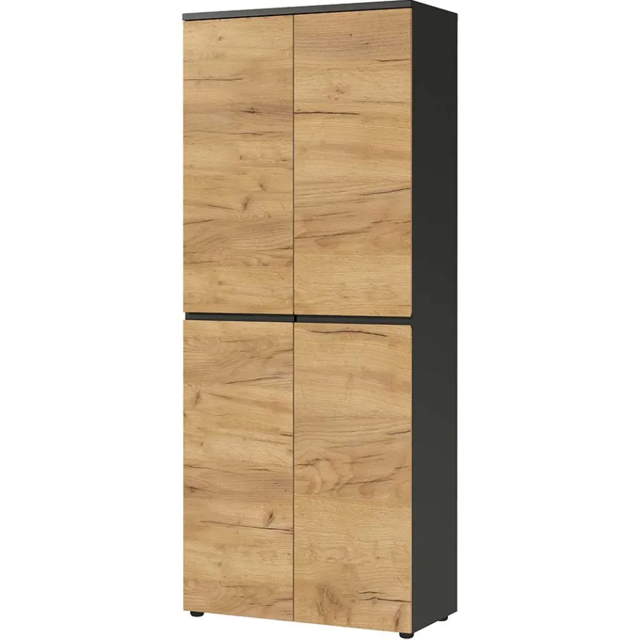 Hot Wohnen 80x197x40 2-türiger Aktenschrank in Wildeiche Optik - Contrage
