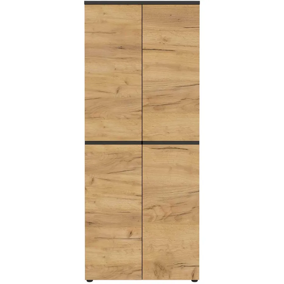 Hot Wohnen 80x197x40 2-türiger Aktenschrank in Wildeiche Optik - Contrage