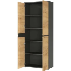 Hot Wohnen 80x197x40 2-türiger Aktenschrank in Wildeiche Optik - Contrage