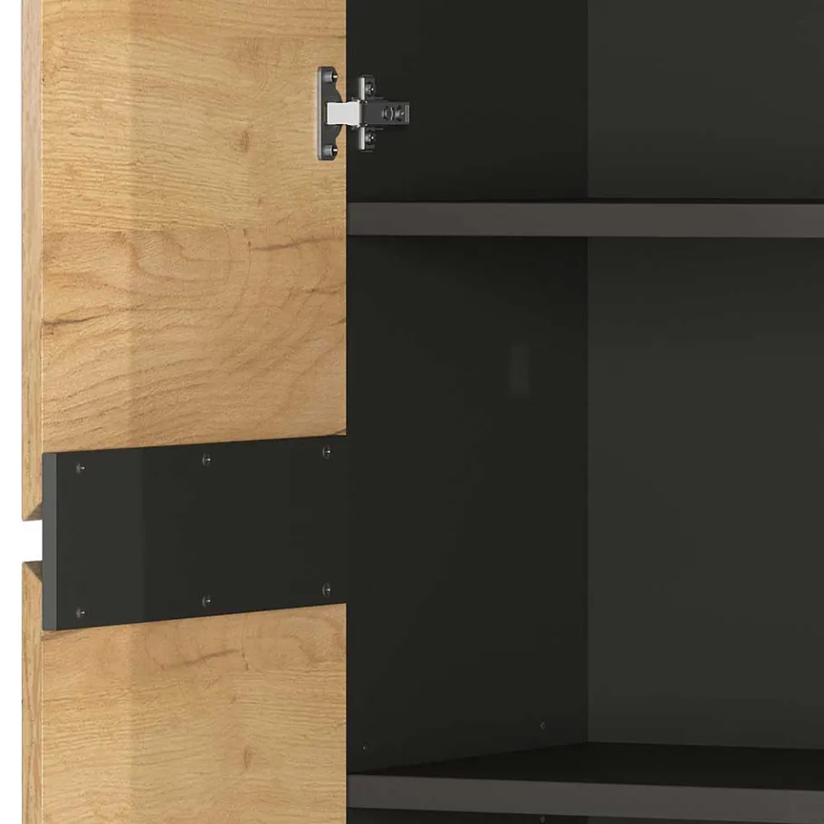 Hot Wohnen 80x197x40 2-türiger Aktenschrank in Wildeiche Optik - Contrage