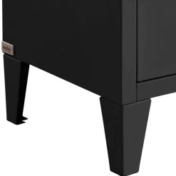 Online Wohnen 38x180x38 1-türiger Metallspind in Schwarz - Trio