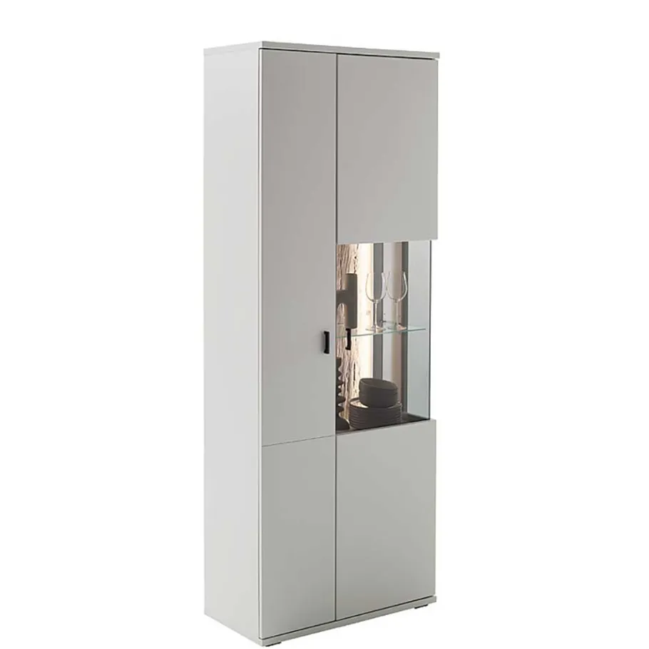 Online Wohnen 75x199x37 2-türiger Wohnzimmerschrank modern - Apulco