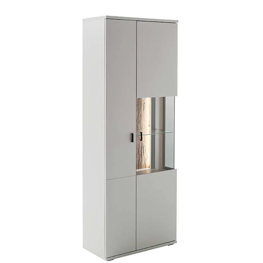 Online Wohnen 75x199x37 2-türiger Wohnzimmerschrank modern - Apulco