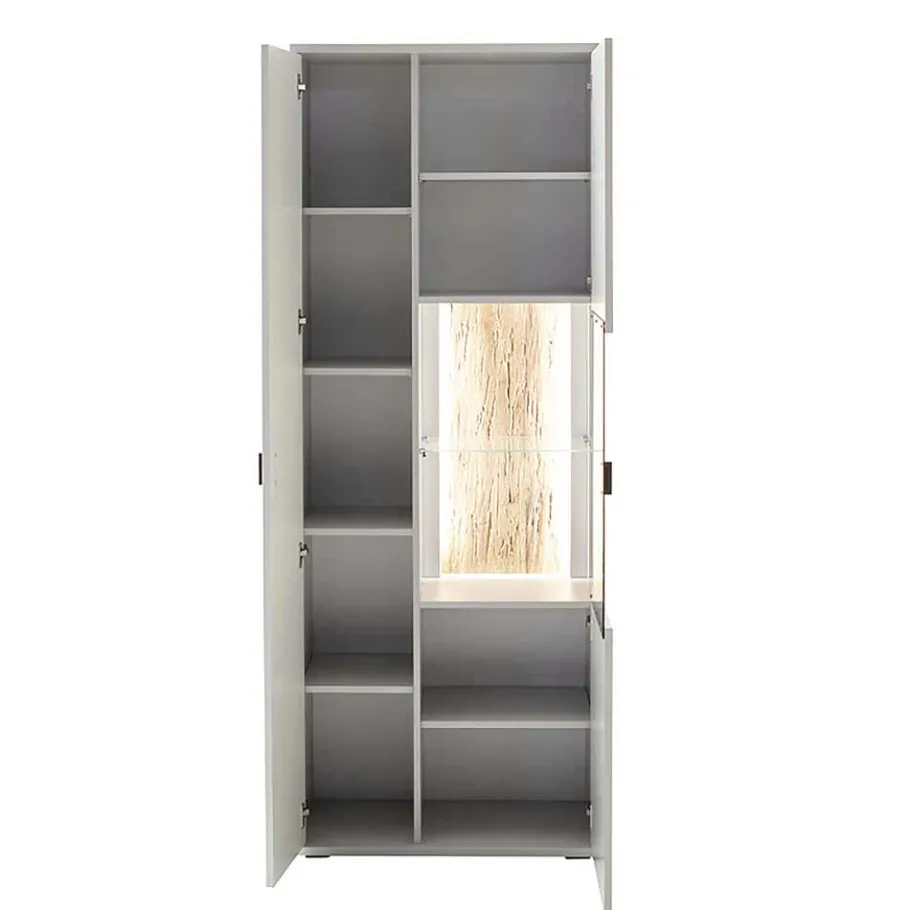 Online Wohnen 75x199x37 2-türiger Wohnzimmerschrank modern - Apulco