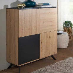 Discount Wohnen 110x125x40 4-türiges Highboard modern - Heraklion
