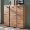 Outlet Wohnen 123x121x42 3-türiges Highboard teilmassiv - Latenda