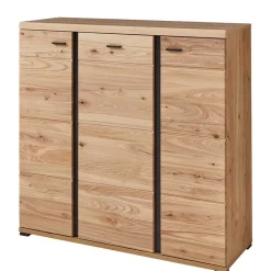 Outlet Wohnen 123x121x42 3-türiges Highboard teilmassiv - Latenda