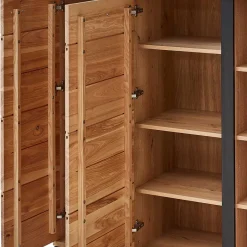 Outlet Wohnen 123x121x42 3-türiges Highboard teilmassiv - Latenda