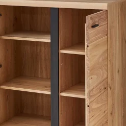 Outlet Wohnen 123x121x42 3-türiges Highboard teilmassiv - Latenda