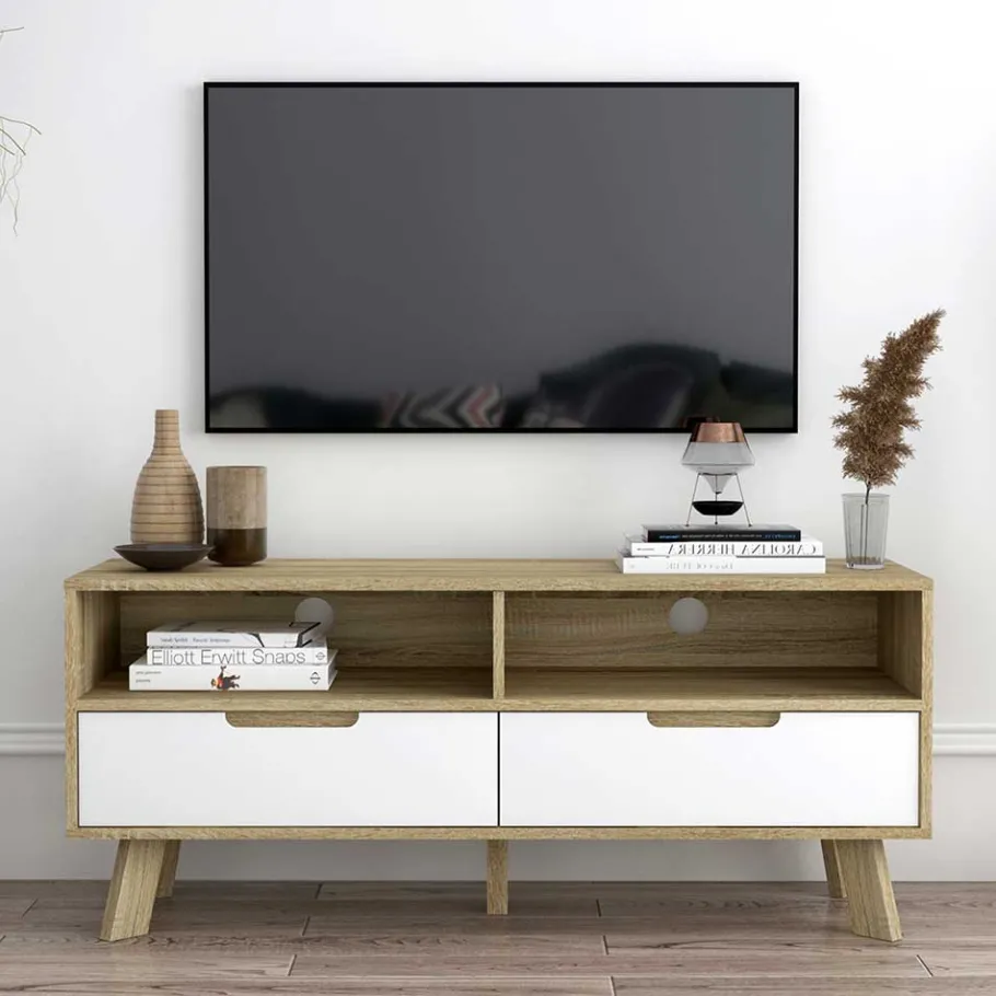 New Wohnen 140x52x40 TV Kommode im Skandi Design - Justa