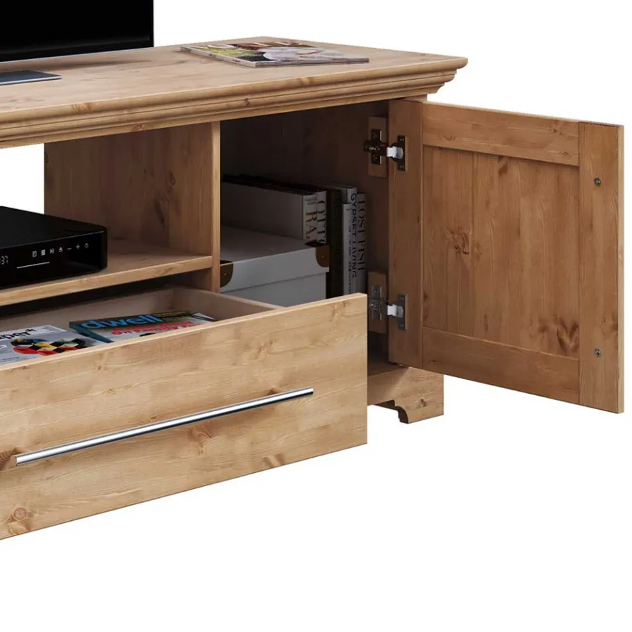 Online Wohnen 171x52x39 TV Lowboard im Landhaus Stil - Noellisa