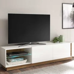 Online Wohnen 188x46x40 TV Lowboard mit 2 Klappen - Myrda