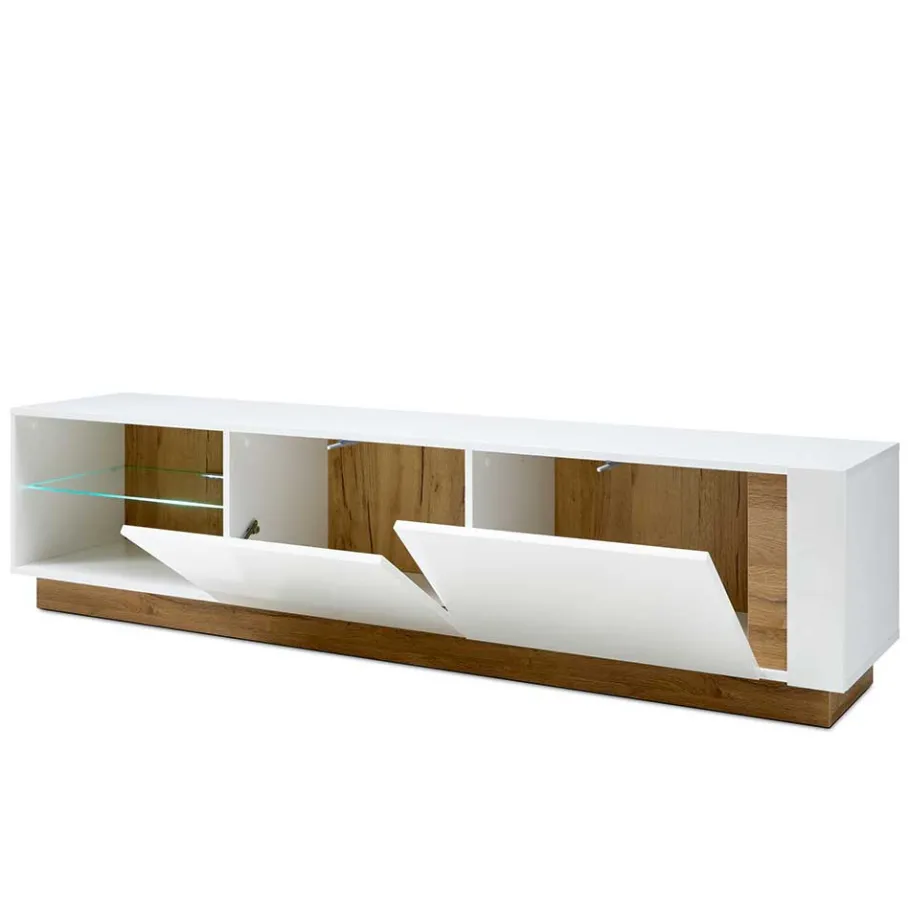 Online Wohnen 188x46x40 TV Lowboard mit 2 Klappen - Myrda