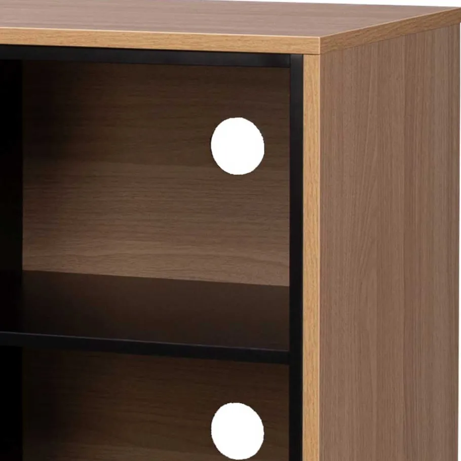 Sale Wohnen 140x76x40 TV Phonoschrank in Eiche & Schwarz - Brausca