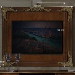Online Wohnen 150x130x6 TV Wandpaneel im Itaiienischen Stil - Carlenna