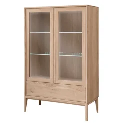 Best Wohnen 90x140x42 Vitrine mit Doppeltür und Schublade - Lamia