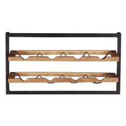 Outlet Wohnen 65x35x25 Wand Weinregal für acht Flaschen - Evradon