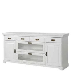 Discount Wohnen 180x84x40 Weißes Sideboard - Landhaus modern - Akbelev