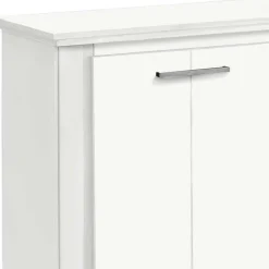 Outlet Wohnen 170x82x35 Weißes Sideboard auf Sockel - Enzetra
