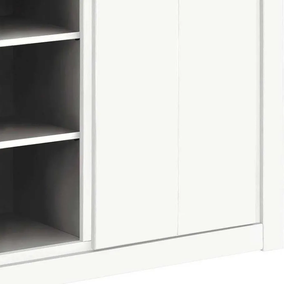 Outlet Wohnen 170x82x35 Weißes Sideboard auf Sockel - Enzetra
