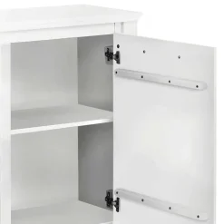 Outlet Wohnen 170x82x35 Weißes Sideboard auf Sockel - Enzetra