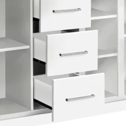 Outlet Wohnen 170x82x35 Weißes Sideboard auf Sockel - Enzetra