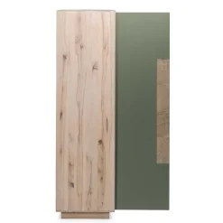 Outlet Wohnen 90x120x45 Wohnzimmer Highboard in Grau & Buche - Ajevos